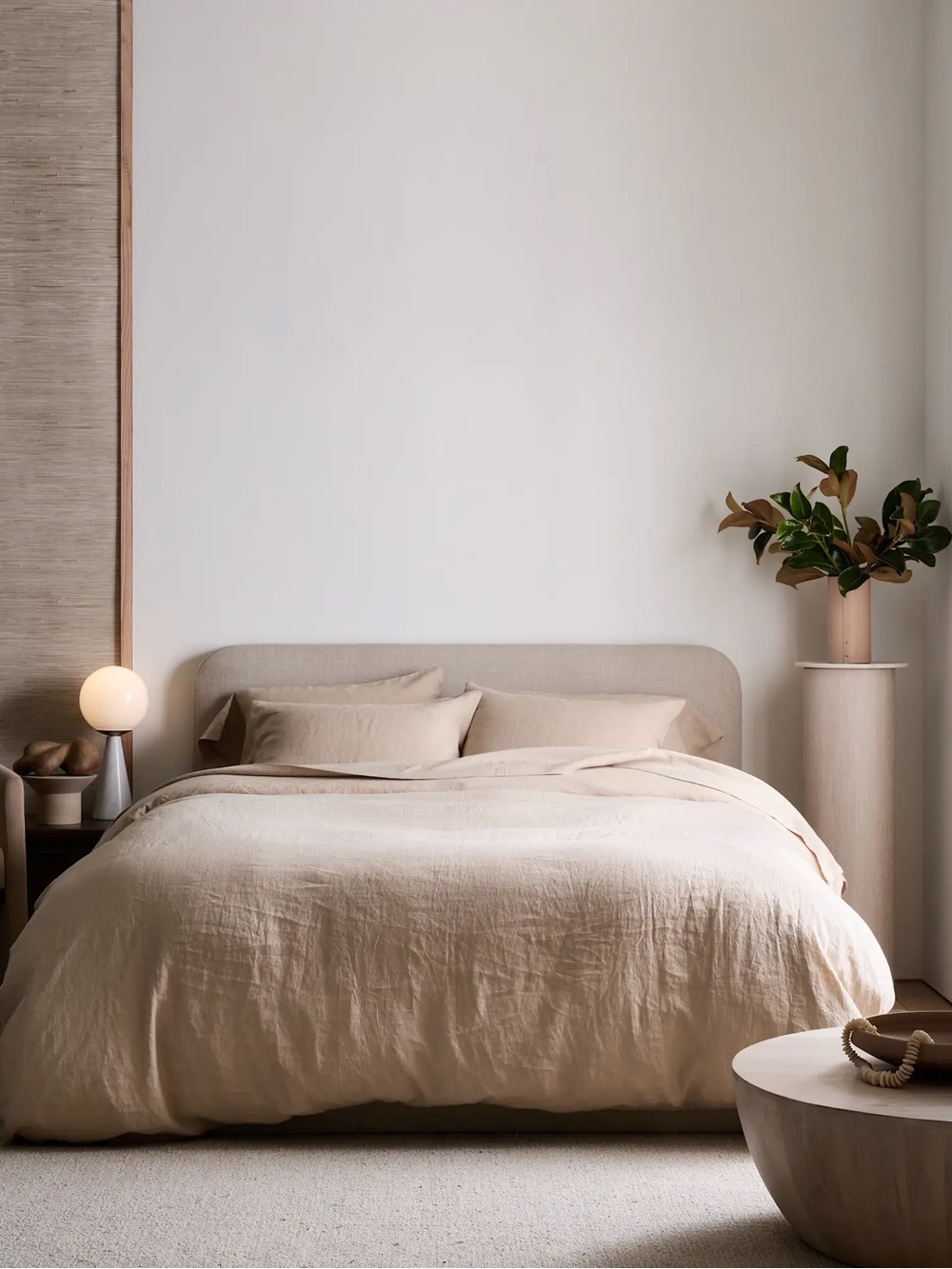 New Quince European Linen Duvet Cover Set Full/Queen - Toffee MSRP $194